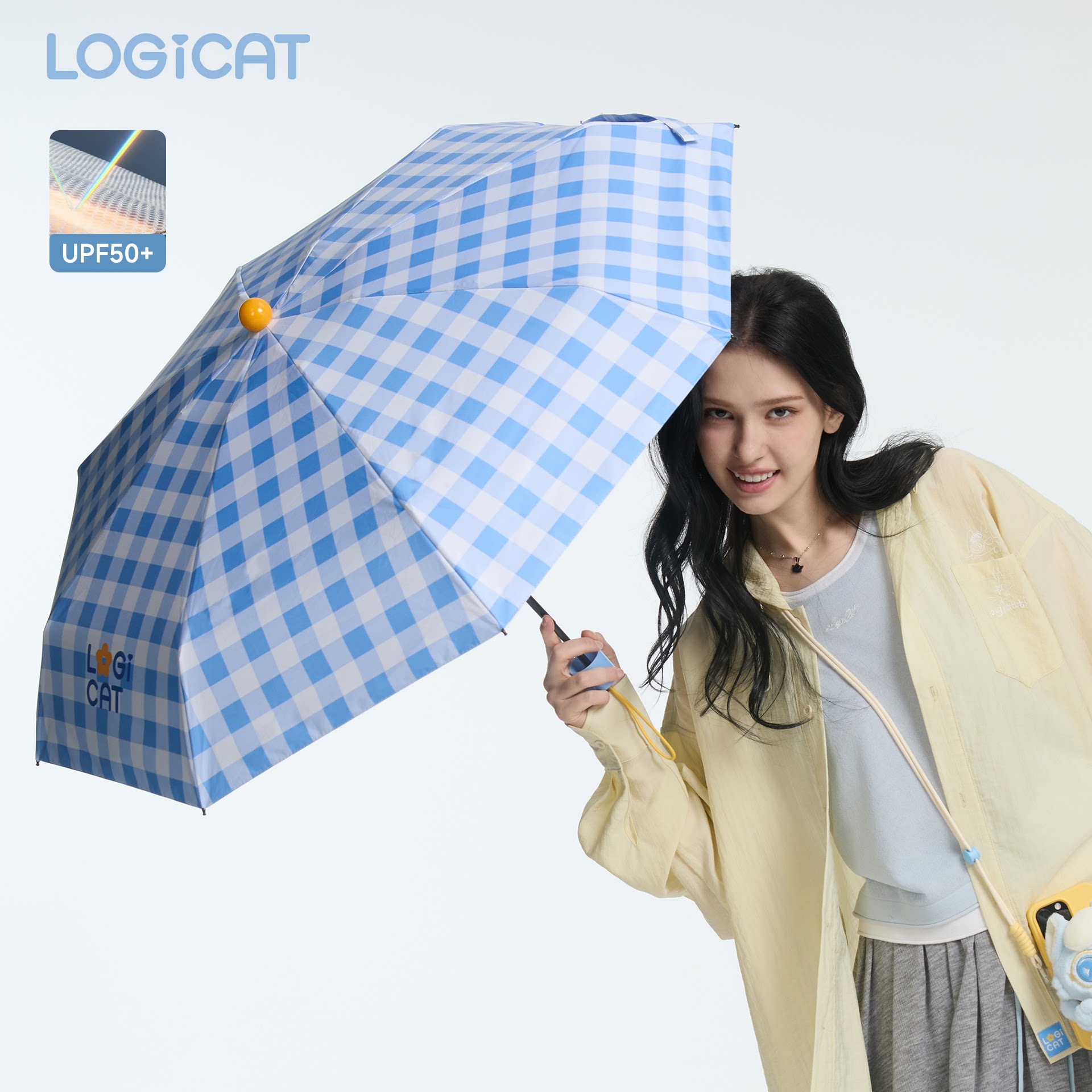 LOGICAT晴雨伞两用防晒伞防紫外线便携小巧折叠高颜值黑胶太阳伞图片