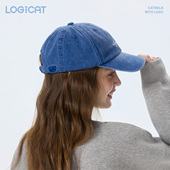 蒲熠星同款 LOGICAT棒球帽休闲运动猫条复古显脸小百搭刺绣鸭舌帽