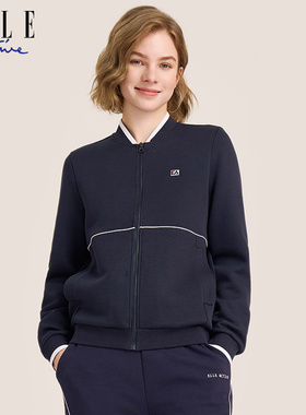 【马上有礼】ELLE ACTIVE女装新款运动外套合身休闲简约棒球服拉