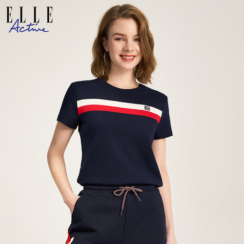 ELLEACTIVE舒适短袖女士t恤上衣