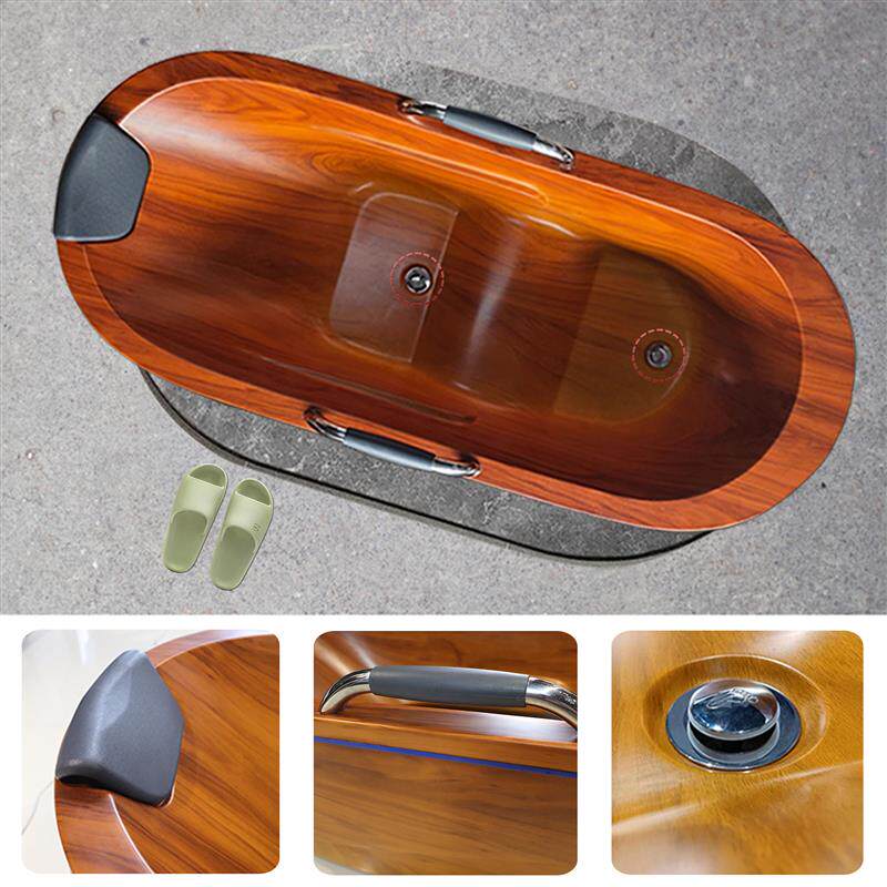 养生馆浴缸亚克力小户型独立式浴缸水疗会所木桶浴缸成人泡澡按摩