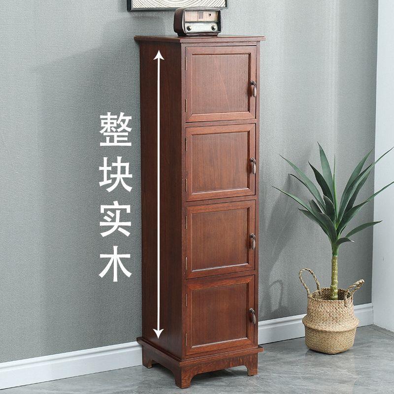 特价实木斗柜带门大容量收纳柜家用多功能储物柜简易书柜阳台角柜