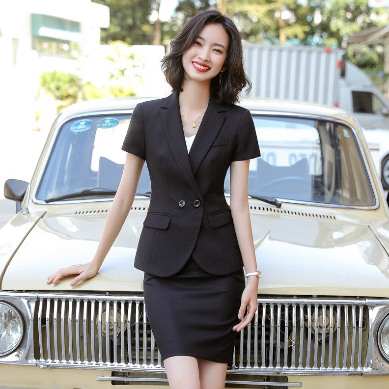 酒店长店前台工作服教师公务员面试服装气质女神范职业西装套装女
