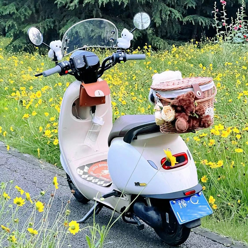 九号电动车Q80C Q90摩托车复古改装件挡风玻璃靠背包车把套后视镜