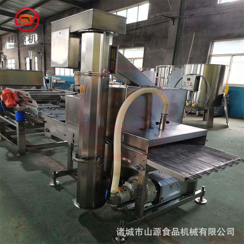 商用墨鱼排上糠机 上洒下粘式海鲜产品裹糠设备 鳕鱼排上糠机