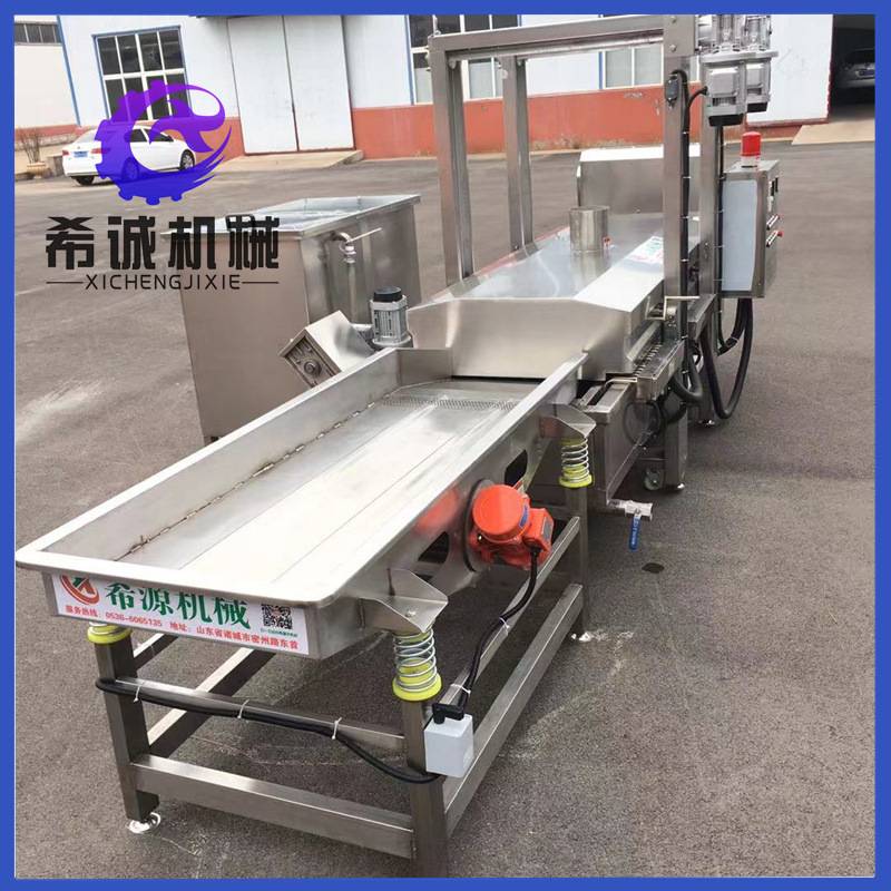 豆腐串油炸机自动臭豆腐油炸机电加热连续式刮渣兰花干油炸机设备