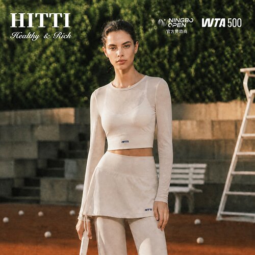 Hitti网纱两件套透气网球上衣