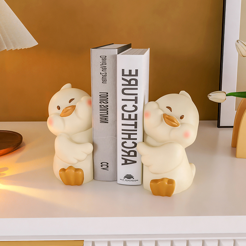 可爱抱抱鸭书挡家居客厅电视柜酒柜摆设书房办公室桌面摆件装饰品