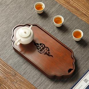 重竹茶盘储水式 中式 干泡台壶承家用茶台托盘小型蓄水壶托功夫茶具
