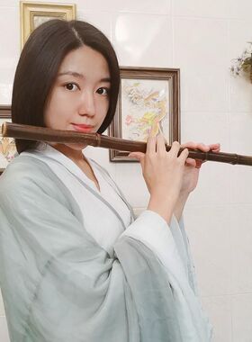 梦兮 无膜笛紫竹笛子 专业演奏 一节考级收藏横笛古风降B定制刻字