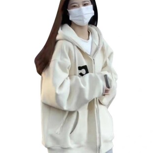 孕妇装秋冬季2024新款加绒套装韩版连帽卫衣女外套上衣宽松两件套
