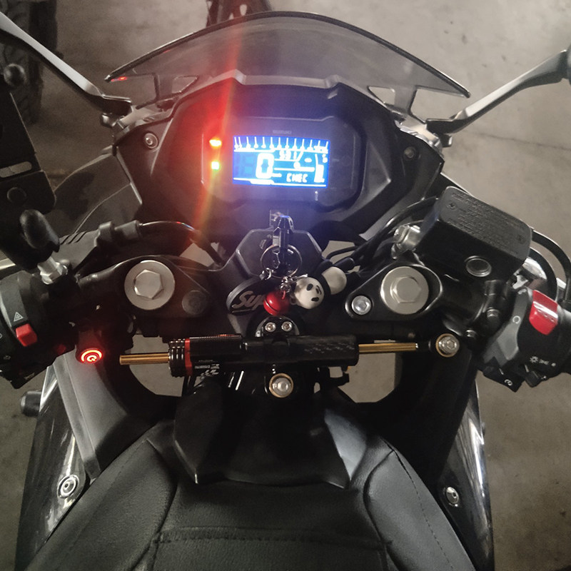 摩托车适用于铃木GSX250R改装钛尺支架车头防甩平衡杆方向阻尼器
