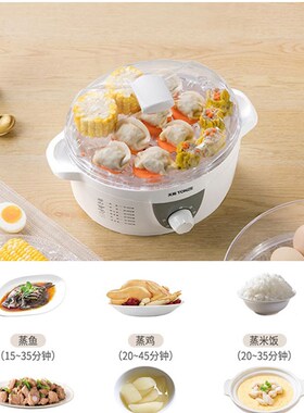 天际电蒸锅 三层大容量 多功能蒸笼家用插电智能蒸馒头菜小型热菜
