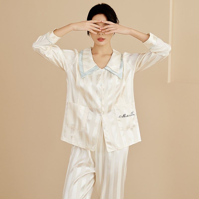 月子服夏季薄款冰丝孕妇哺乳睡衣怀孕期专用产妇住院服家居服套装