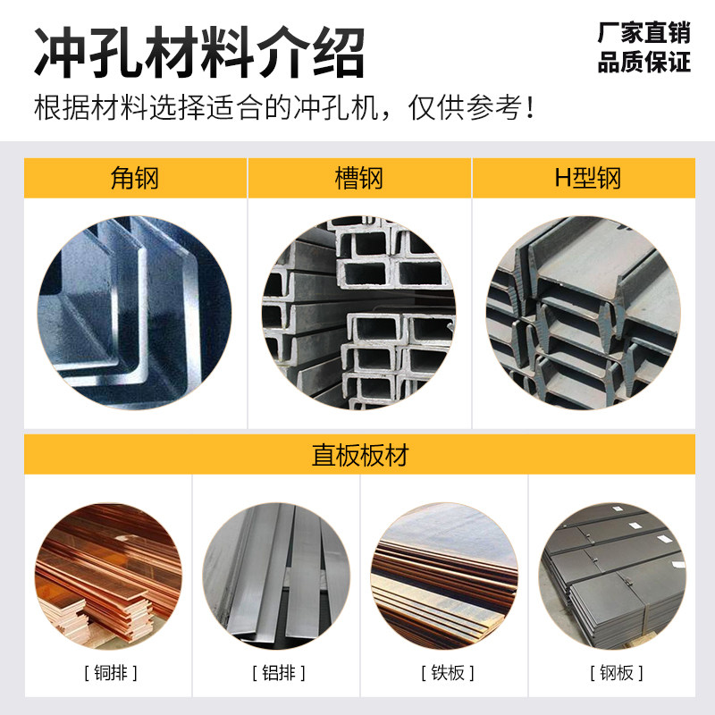 CH-100/80/75槽钢角钢液压冲孔机角铁钢板冲孔铜铝板不锈钢开孔
