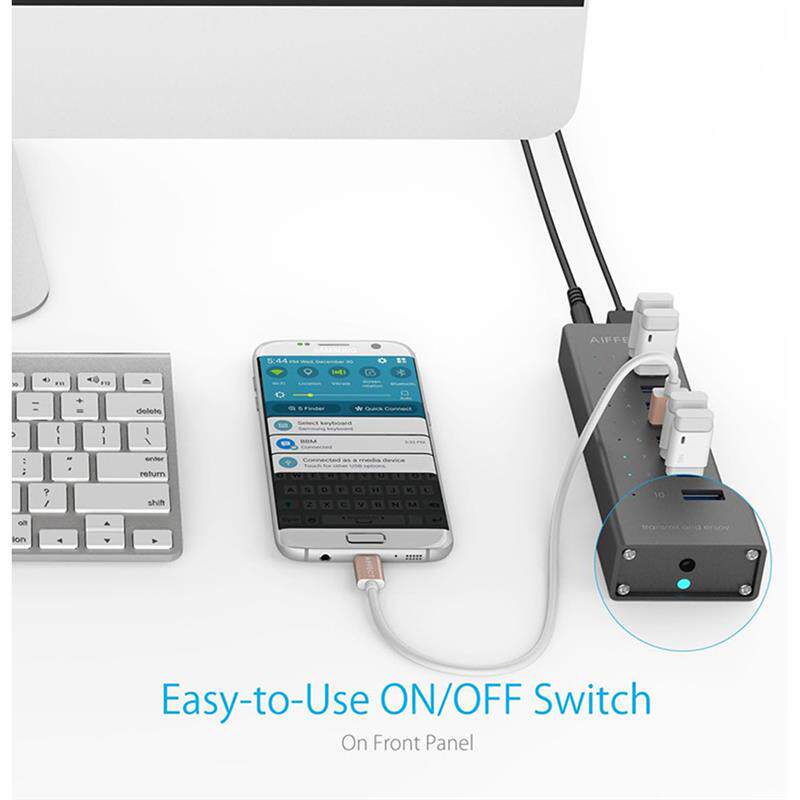 好家伙!一拖十!外贸电脑USB3.0分线器多功能拓展坞hub集线器
