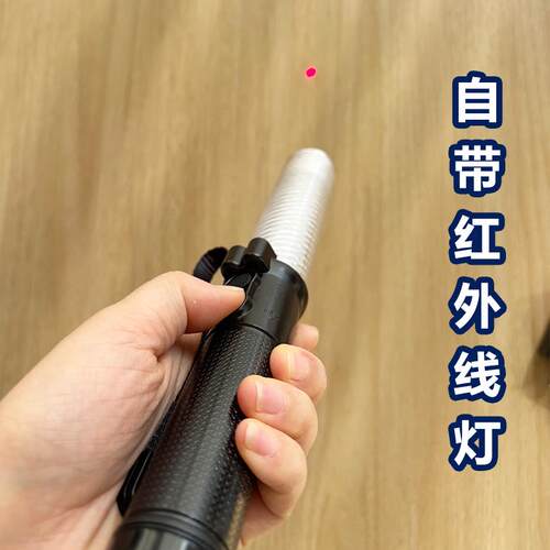 交通指挥棒充电式多功能LED红蓝闪光棒手持执勤夜间安全激光口哨