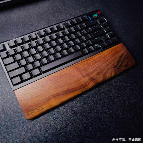 北美黑胡桃ROG夜魔EX键盘托腕托/雨75/迈从75/机械键盘木质护腕垫