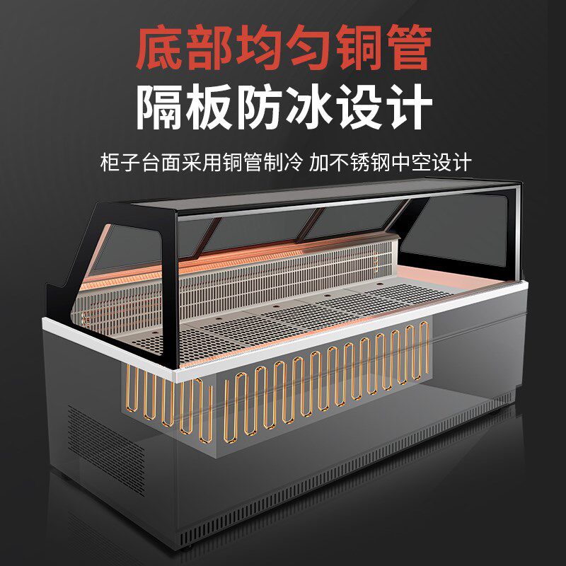 鸭脖柜蒸馏式冷藏柜卤菜凉菜保鲜柜鸭货柜无风商用熟食展示柜水果