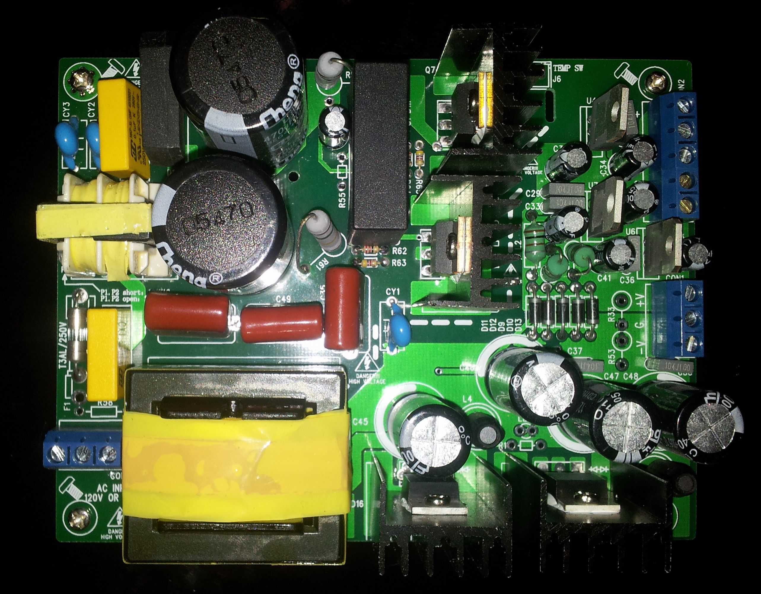 功放开关电源,500W功放专用开关电源板,双电压电源板30v-70v