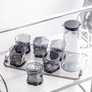 饮料茶壶容器 ins玻璃冷水壶家用耐热创意北欧凉水杯水具杯子套装