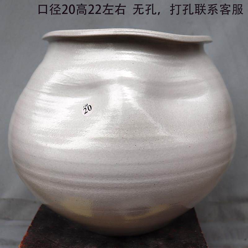 青月景德镇陶瓷花盆个性简约窑变做旧粗陶透气老庄多肉花盆三角梅