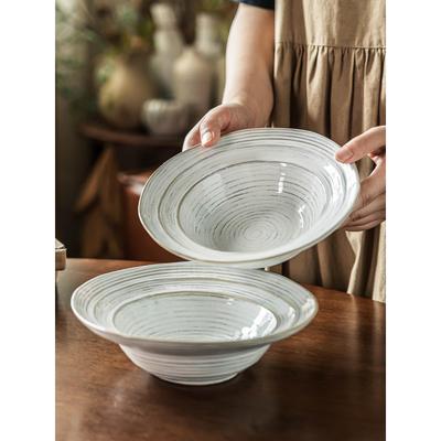 草帽碗日式餐具家用复古风创意轻奢陶瓷碗水果沙拉碗面碗汤碗菜碗