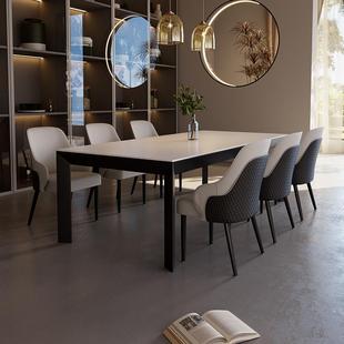 德利丰岩板餐桌大尺寸长方形别墅大坪数家用办公桌书桌拉米娜定制