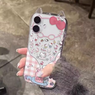 猫咪全集适用苹果17promax手机壳iPhone16小米17华为mate70新款可爱猫耳朵pura80防摔vivox200女opporeno14软