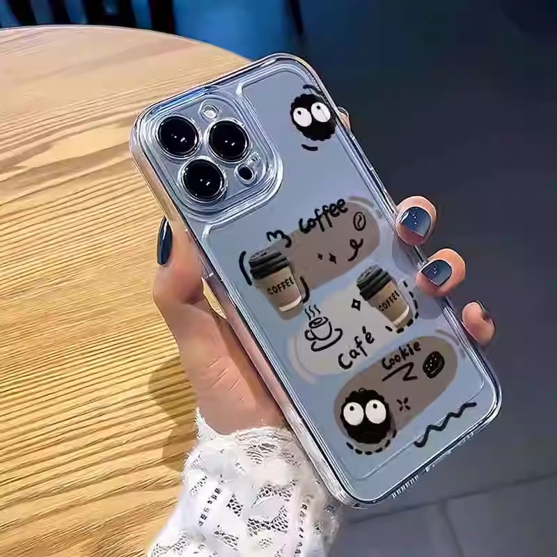 趣味曲奇煤球苹果华为小米手机壳