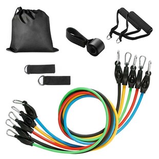 11件套拉力绳健身弹力绳阻力带拉力带爆发力训练阻力带家用拉力绳