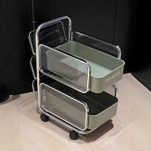 MOMO中古风零食小推车家用可移动多层置物架创意多功能带轮桌下PH