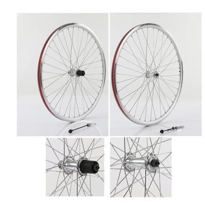 DIY铝合金轮组700C公路自行车圈刹钢丝辐条车圈轮毂