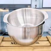 10不锈钢洗菜盆沥水篮双层过滤网筛厨房多功能打蛋盆24 26cm