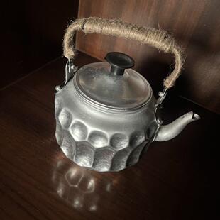 老式铝壶茶壶烧水壶铝制泡茶壶家用户外壶小茶壶带过滤网铝烧水壶
