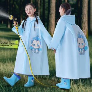 哪咤敖丙儿童雨衣长款新款徒步骑行加厚中大童上学可背包防雨雨衣