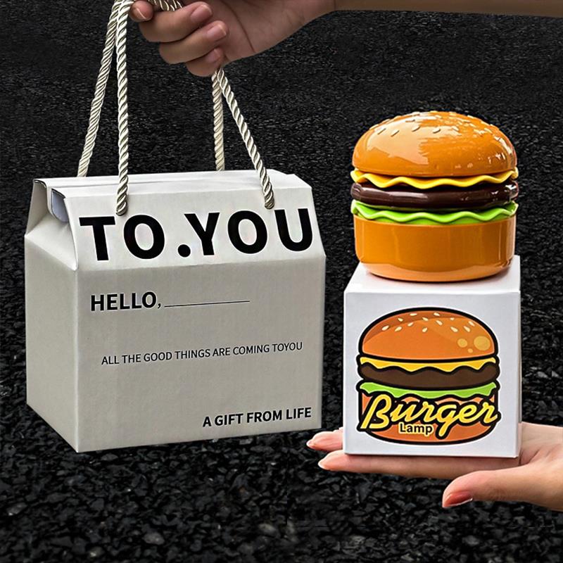 生日礼物女生闺蜜实用送男生创意开 学高中桌面宿舍汉堡台灯小夜