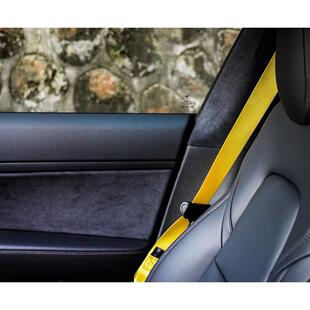 德国BERGER富贵黄色安全带汽车改装翻新保险带换色固德安全带