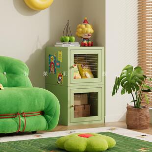 沙发柜旁边多功能小斗柜铁艺放置柜创意墙边小边柜落地窄柜夹缝柜