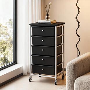 小推车零食置物架落地家用收纳架可移动多层柜子收纳储物分层架子