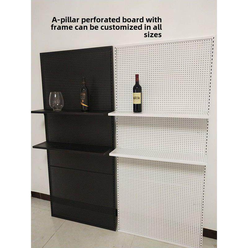 a柱带框架和货架孔板货架超市货架五金工具挂钩手机配件展示架