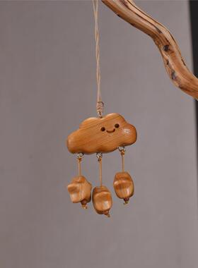 崖柏木星云挂件实木工艺品星星云朵车载包挂件祝福礼物手工制