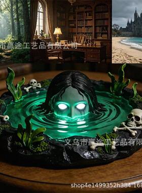 新品树脂幽灵水池摆件万圣