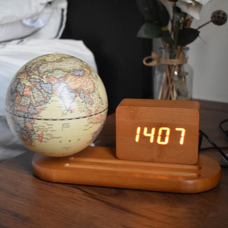 funglobe地球仪13cm小号电子时钟高端家居摆饰AR学生用高中生儿童