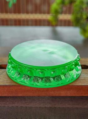 古法琉璃底座摆放圆形桌配件居家客厅装饰摆件