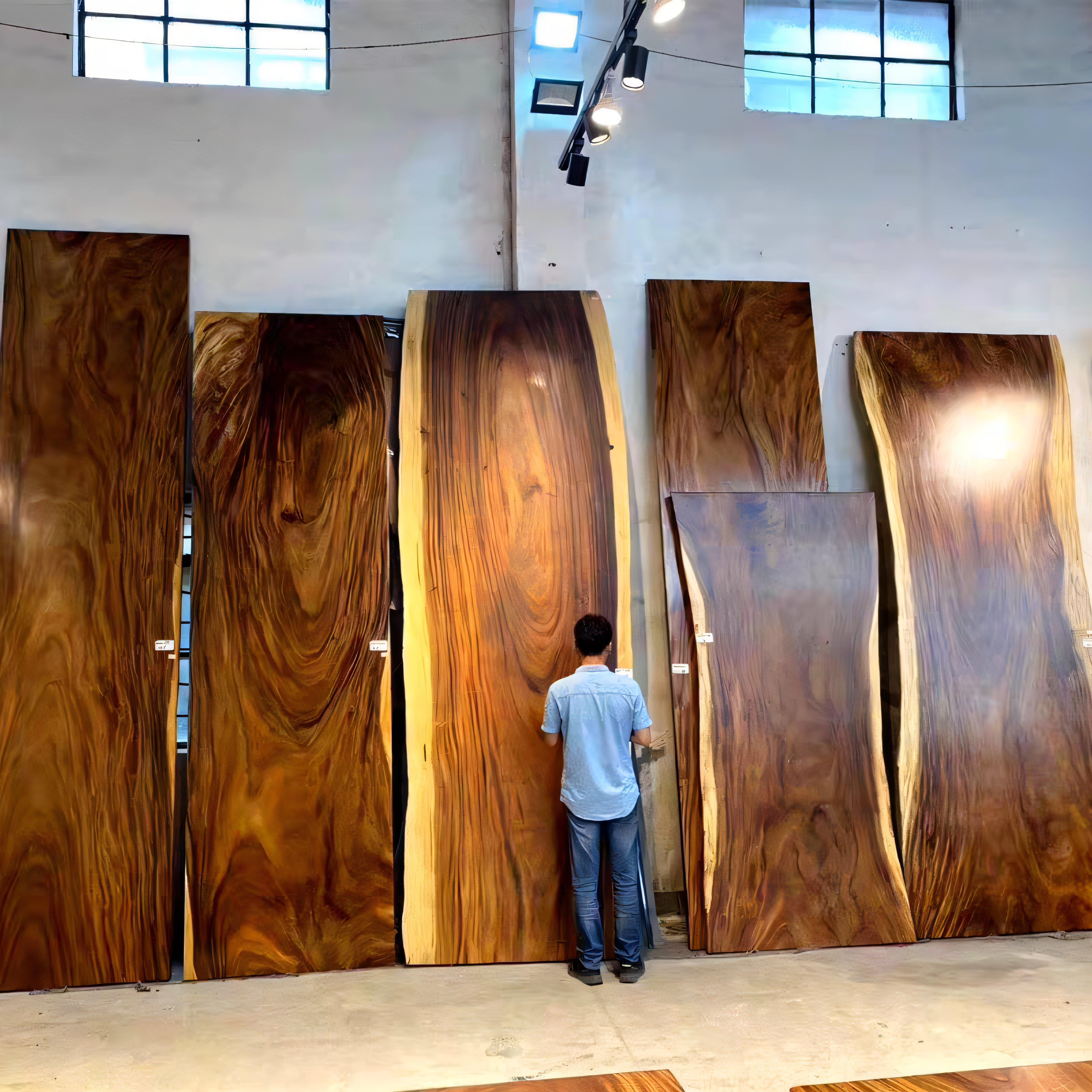 胡桃木实木大板茶桌茶台办公桌书桌黑胡桃巴花原木整块餐桌椅组合