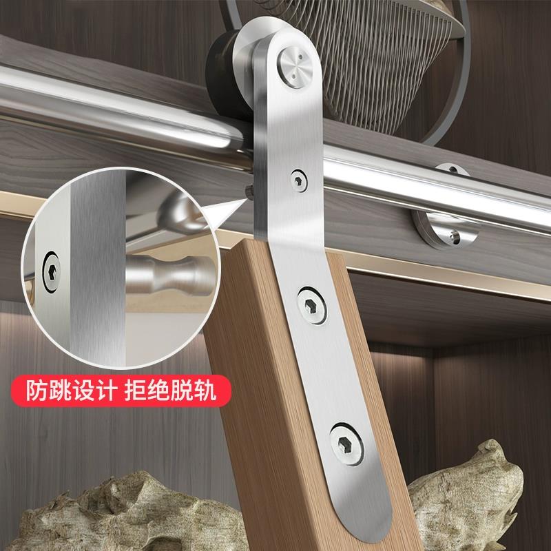 不锈钢滑道梯家用移动长梯子定制阁楼图书馆书架书柜木头壁挂爬梯