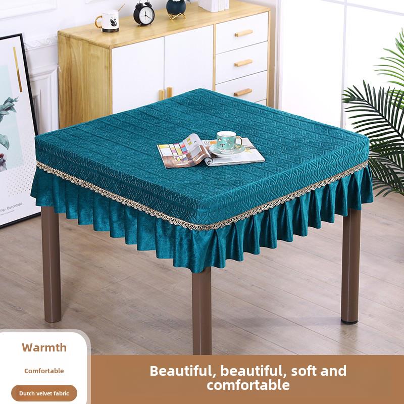 烤火桌子罩套正方形茶几四方桌烤火罩电炉罩麻将机桌布取暖桌罩套