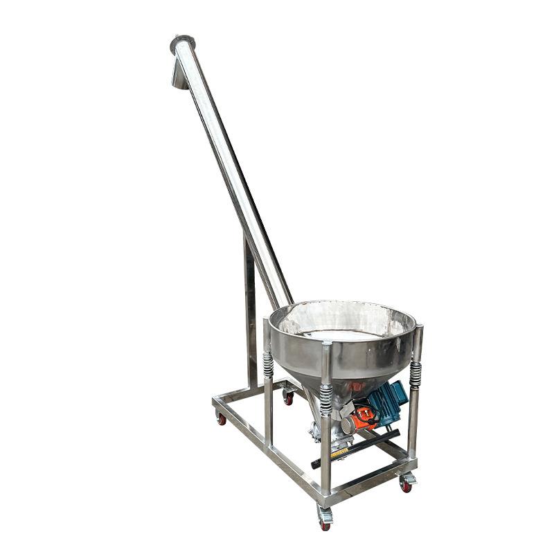 震动筛螺旋上料一体机不锈钢圆形斗输送机食品提升上料机输送带