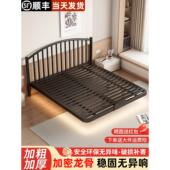 铁床双人床1.8米不锈钢框架床出租房1.5米铁床加厚单人床